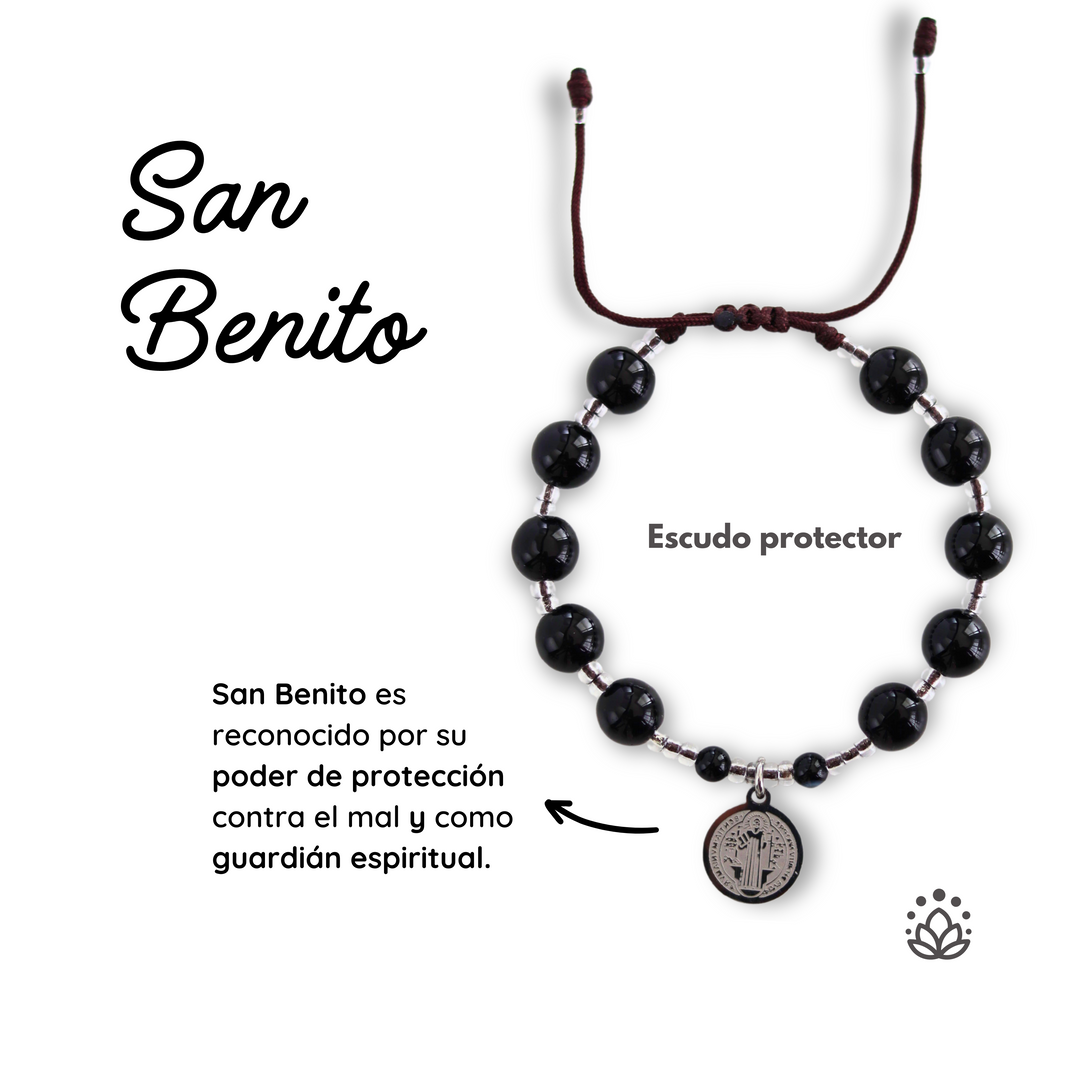San Benito Escudo Protector - Ágata Negra