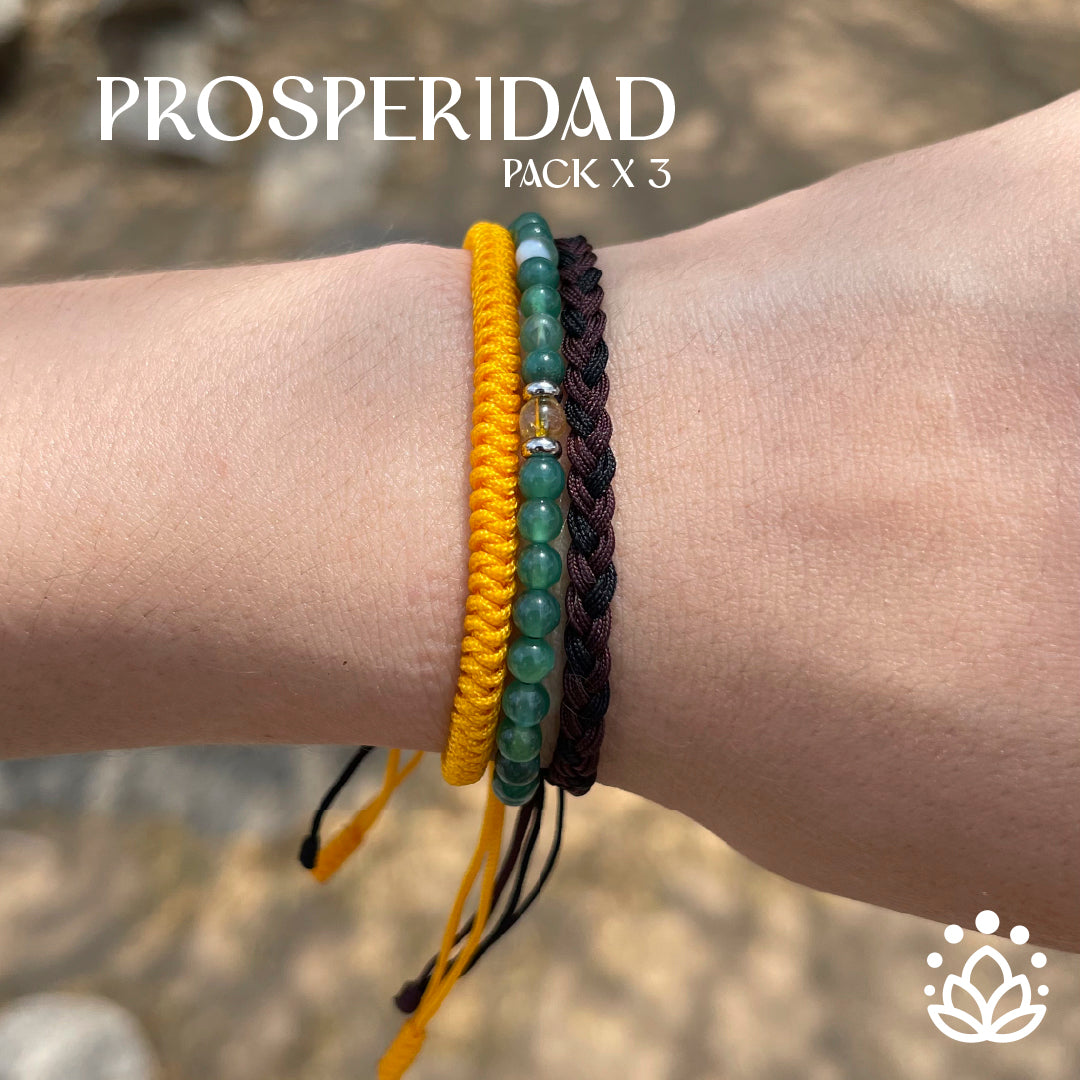 Prosperidad - Pack x 3 - Pulseras de Abundancia y Armonía