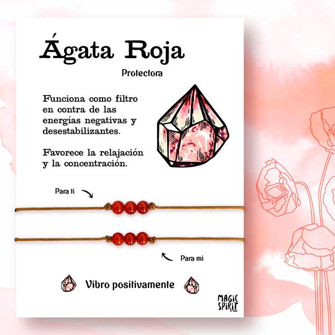 Hilos Ágata Roja - Magic Spirit Store