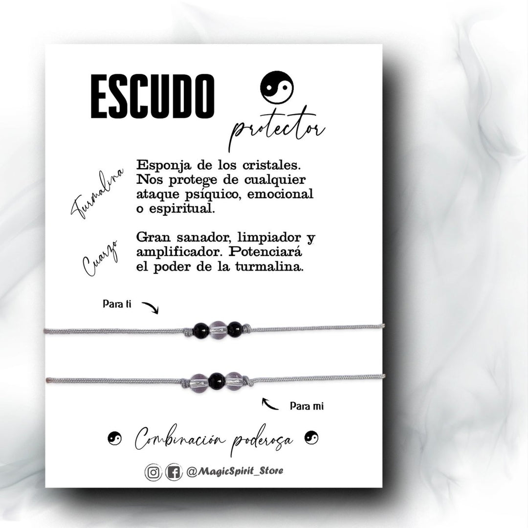 Hilos Turmalina + Cuarzo transparente - Magic Spirit Store
