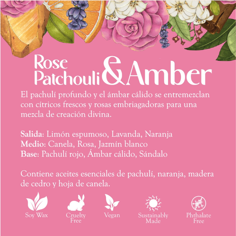 Vela Rosa Pachulí & Ámbar: Encuentra la Armonía