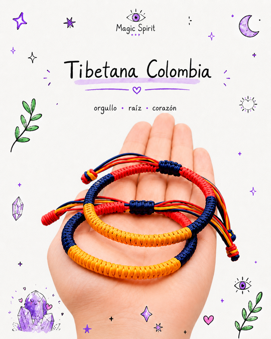 Pulsera Tibetana Colombia – Orgullo, Raíz y Corazón