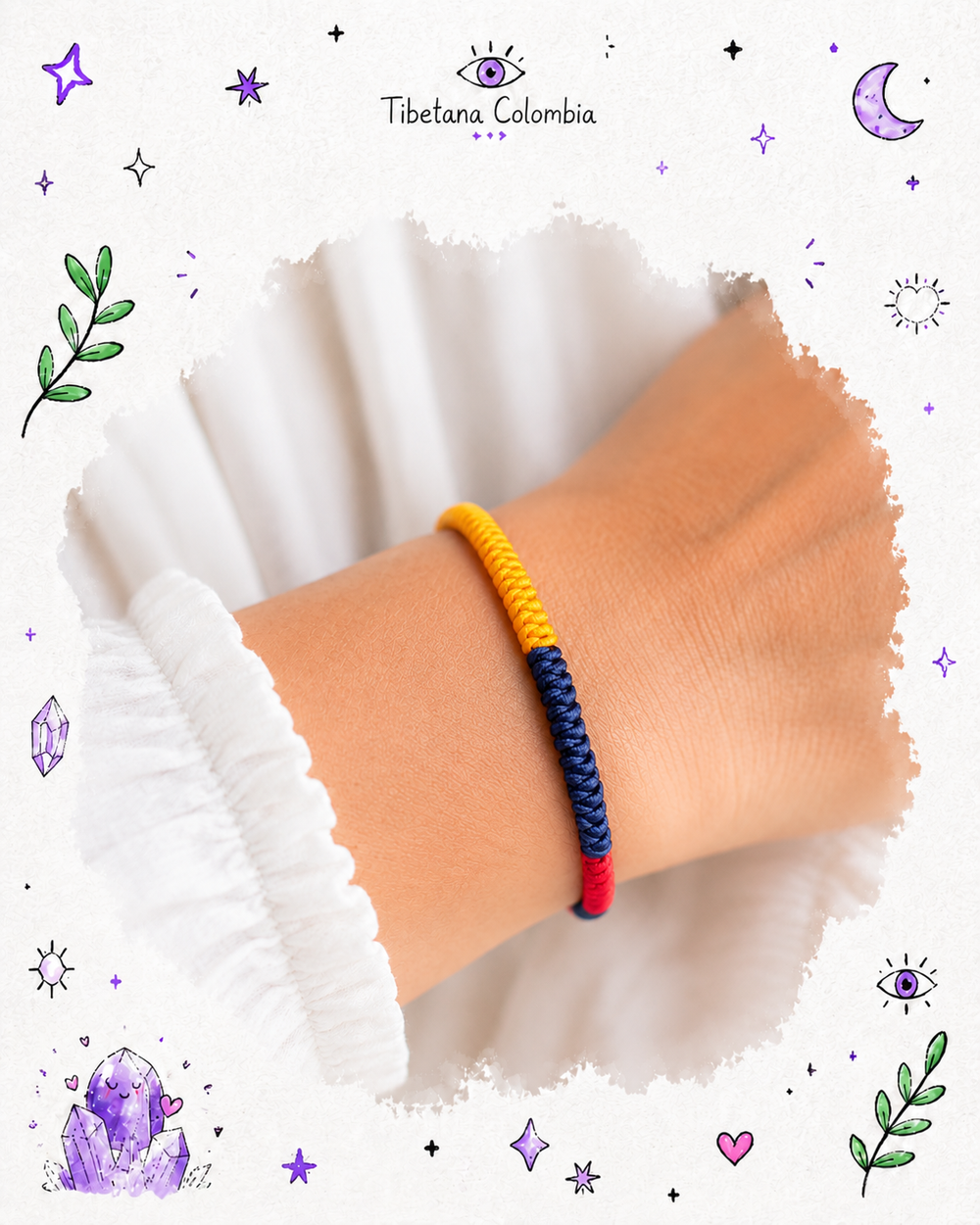 Pulsera Tibetana Colombia – Orgullo, Raíz y Corazón