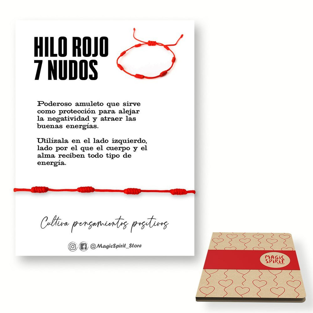 Hilos de protección rojos 7 nudos - Magic Spirit Store